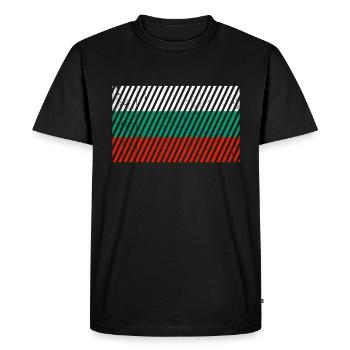 Drapeau bulgare - T-shirt Premium bio Homme - noir - Devant - Nico (187cm)