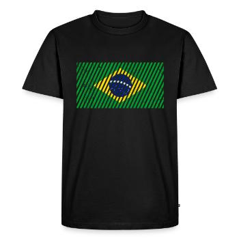 Drapeau du Brésil - T-shirt Premium bio Homme - noir - Devant - Nico (187cm)