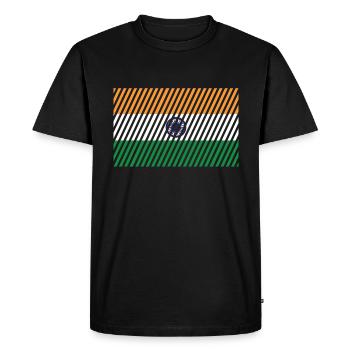 Drapeau de l’Inde - T-shirt Premium bio Homme - noir - Devant - Nico (187cm)