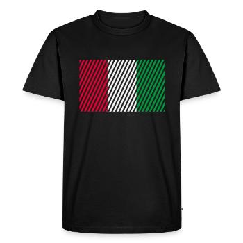 Drapeau italien - T-shirt Premium bio Homme - noir - Devant - Nico (187cm)