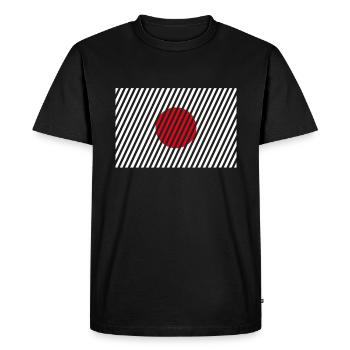 Japan Flag - Men's Premium Organic T-Shirt - black - Front - Nico (187cm)
