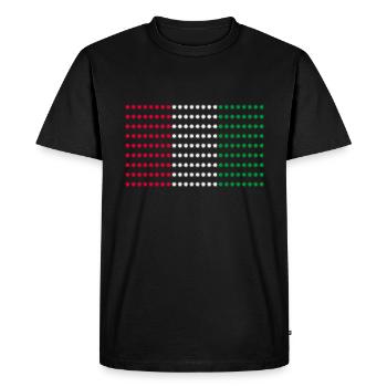 Drapeau italien - T-shirt Premium bio Homme - noir - Devant - Nico (187cm)