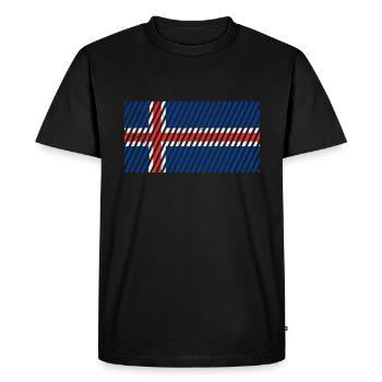 Iceland flag - Men's Premium Organic T-Shirt - black - Front - Nico (187cm)