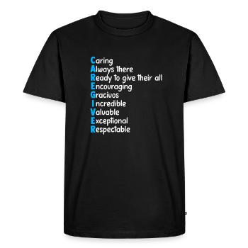Soignant Infirmier soignant - T-shirt Premium bio Homme - noir - Devant - Nico (187cm)
