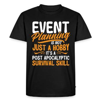 Planificateur d’événements Planificateur de mariage Gestionnaire d’événements - T-shirt Premium bio Homme - noir - Devant - Nico (187cm)