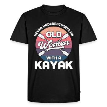 Kayak Kayaker Canoe Outdoor Water Kayaking - Men's Premium Organic T-Shirt - black - Front - Nico (187cm)