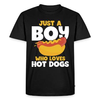 Hotdog Food Lover Hotdogs Contest Hot Dog Seller - T-shirt Premium bio Homme - noir - Devant - Nico (187cm)