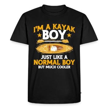 Kayak Kayaker Canoe Outdoor Water Kayaking - Men's Premium Organic T-Shirt - black - Front - Nico (187cm)
