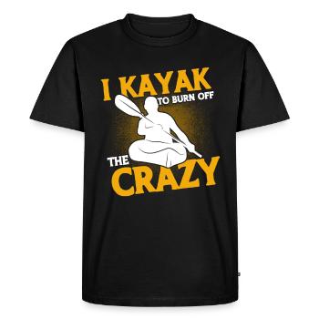 Kayak Kayaker Canoe Outdoor Water Kayaking - Men's Premium Organic T-Shirt - black - Front - Nico (187cm)