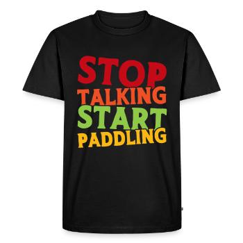Kayak Kayaker Canoe Outdoor Water Kayaking - Men's Premium Organic T-Shirt - black - Front - Nico (187cm)
