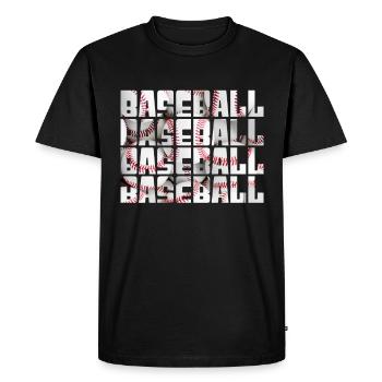 baseball - Men's Premium Organic T-Shirt - black - Front - Nico (187cm)
