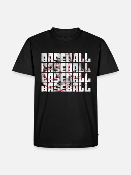 baseball - Men's Premium Organic T-Shirt - black