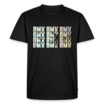 Le BMX - T-shirt Premium bio Homme - noir - Devant - Nico (187cm)