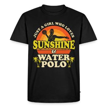 Sports nautiques Polo Polo Natation - T-shirt Premium bio Homme - noir - Devant - Nico (187cm)