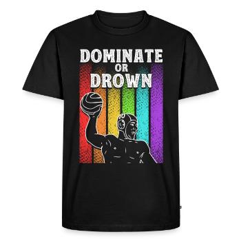 Water Sports Polo Polo Swimming - Men's Premium Organic T-Shirt - black - Front - Nico (187cm)