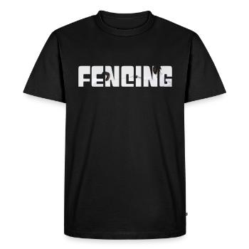 Escrime - T-shirt Premium bio Homme - noir - Devant - Nico (187cm)