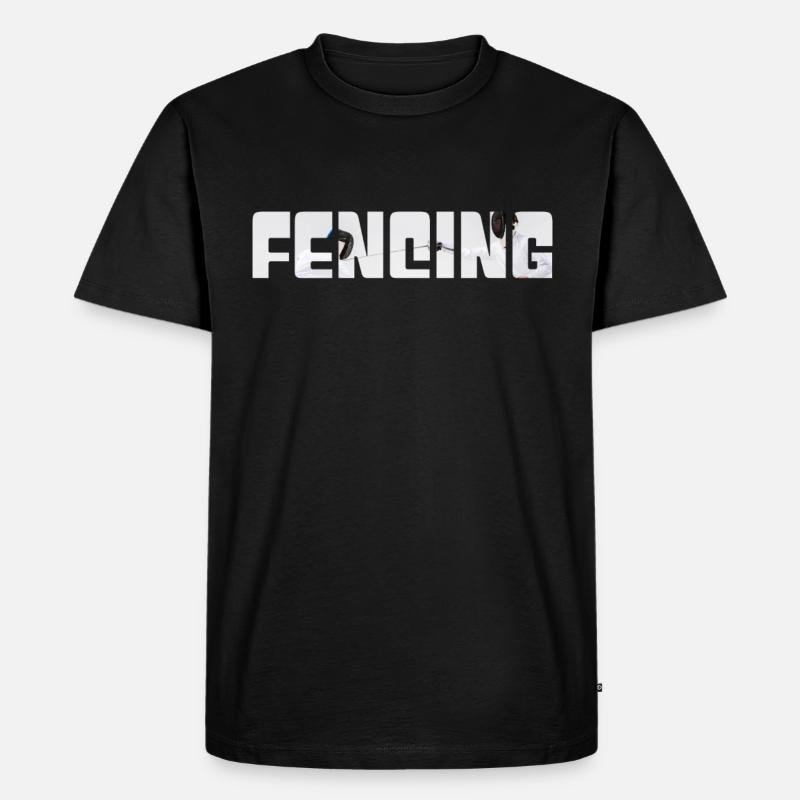 Fechten - Männer Premium Bio T-Shirt - Schwarz