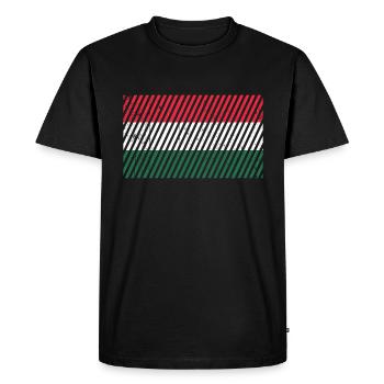 Drapeau de la Hongrie - T-shirt Premium bio Homme - noir - Devant - Nico (187cm)