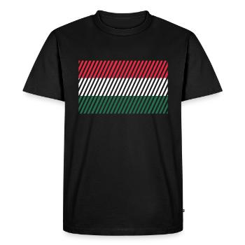 Drapeau de la Hongrie - T-shirt Premium bio Homme - noir - Devant - Nico (187cm)