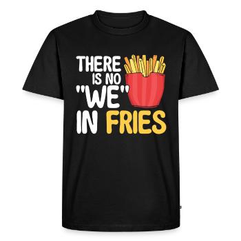 Français frites Restauration rapide Français frites - T-shirt Premium bio Homme - noir - Devant - Nico (187cm)