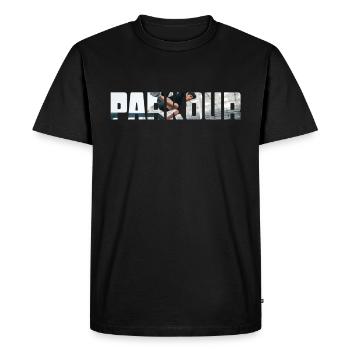 le parkour - T-shirt Premium bio Homme - noir - Devant - Nico (187cm)