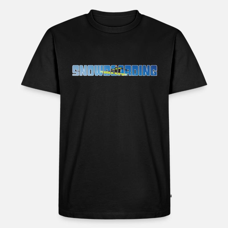 snowboarding - Männer Premium Bio T-Shirt - Schwarz