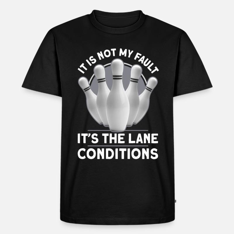 Lustiges Bowling - Männer Premium Bio T-Shirt - Schwarz