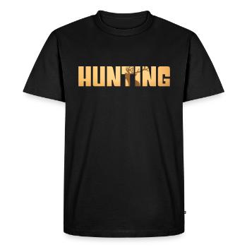 Hunt - Men's Premium Organic T-Shirt - black - Front - Nico (187cm)
