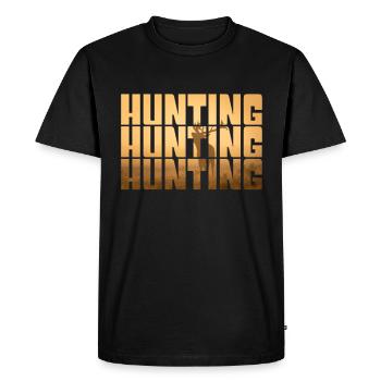 Hunt - Men's Premium Organic T-Shirt - black - Front - Nico (187cm)