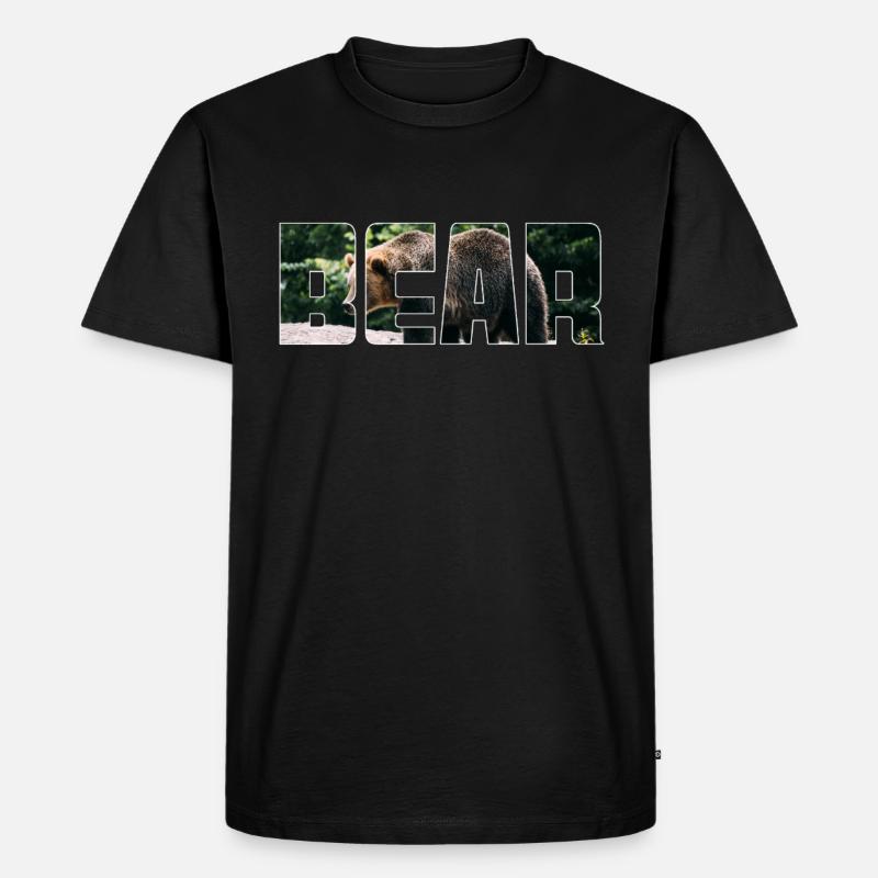 Bär - Männer Premium Bio T-Shirt - Schwarz