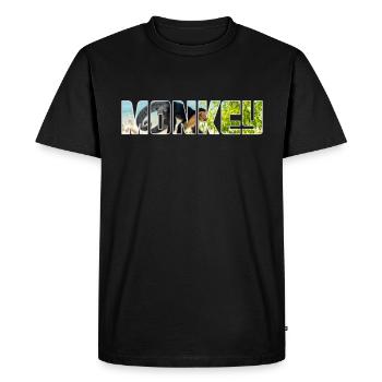 Singe - T-shirt Premium bio Homme - noir - Devant - Nico (187cm)