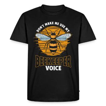 Apiculture Apiculteurs Abeilles Apiculteurs - T-shirt Premium bio Homme - noir - Devant - Nico (187cm)