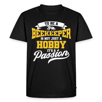 Apiculture Apiculteurs Abeilles Apiculteurs - T-shirt Premium bio Homme - noir - Devant - Nico (187cm)