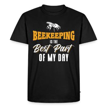 Apiculture Apiculteurs Abeilles Apiculteurs - T-shirt Premium bio Homme - noir - Devant - Nico (187cm)