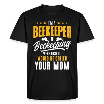 Apiculture Apiculteurs Abeilles Apiculteurs - T-shirt Premium bio Homme - noir - Devant - Nico (187cm)