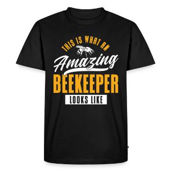 Beekeeping Beekeepers Bees Honey Beekeepers - Men's Premium Organic T-Shirt - black - Front - Nico (187cm)