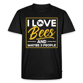 Apiculture Apiculteurs Abeilles Apiculteurs - T-shirt Premium bio Homme - noir - Devant - Nico (187cm)