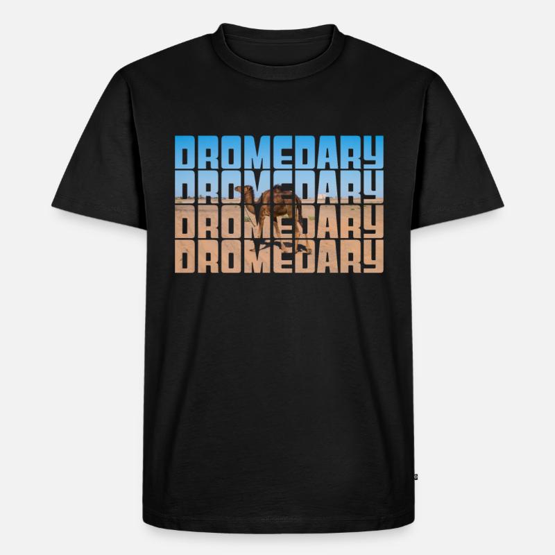 Dromedar - Männer Premium Bio T-Shirt - Schwarz