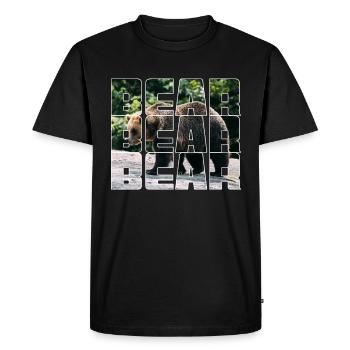Bear - Men's Premium Organic T-Shirt - black - Front - Nico (187cm)