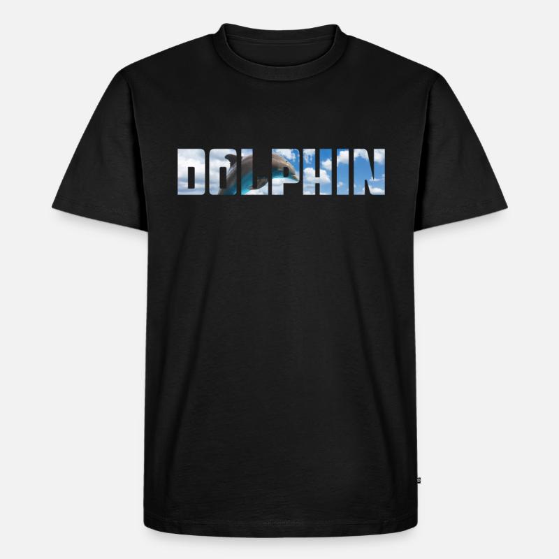Delfin - Männer Premium Bio T-Shirt - Schwarz