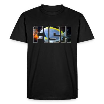 Poisson - T-shirt Premium bio Homme - noir - Devant - Nico (187cm)