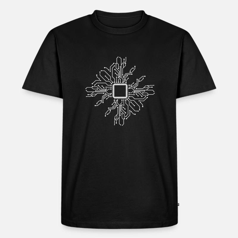 Electronics Technician PCB CPU - Men's Premium Organic T-Shirt - black