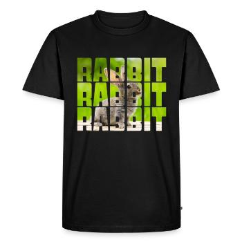 Hare - Men's Premium Organic T-Shirt - black - Front - Nico (187cm)