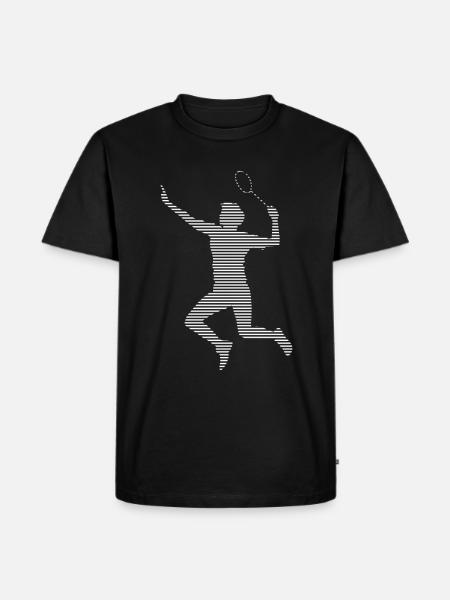 Badminton - Men's Premium Organic T-Shirt - black
