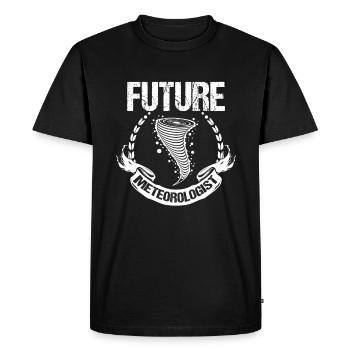 Météorologue Citation Cadeau Météorologie - T-shirt Premium bio Homme - noir - Devant - Nico (187cm)