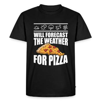 Météorologue Citation Cadeau Météorologie - T-shirt Premium bio Homme - noir - Devant - Nico (187cm)