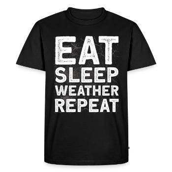 Météorologue Citation Cadeau Météorologie - T-shirt Premium bio Homme - noir - Devant - Nico (187cm)