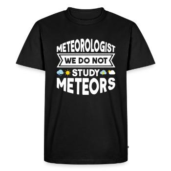Météorologue Citation Cadeau Météorologie - T-shirt Premium bio Homme - noir - Devant - Nico (187cm)