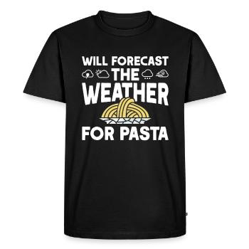 Météorologue Citation Cadeau Météorologie - T-shirt Premium bio Homme - noir - Devant - Nico (187cm)