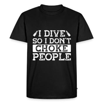 Cadeau de plongée sous-marine Plongeur sous-marin - T-shirt Premium bio Homme - noir - Devant - Nico (187cm)